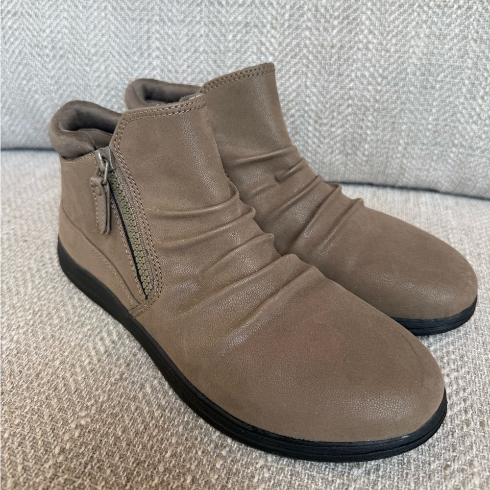 Clarks Taupe Ankle Boots